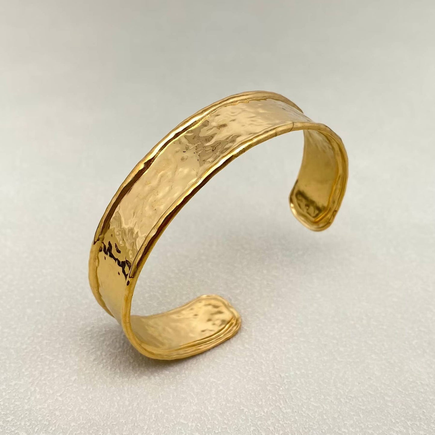 Hammered 18K Gold Plated Cuff