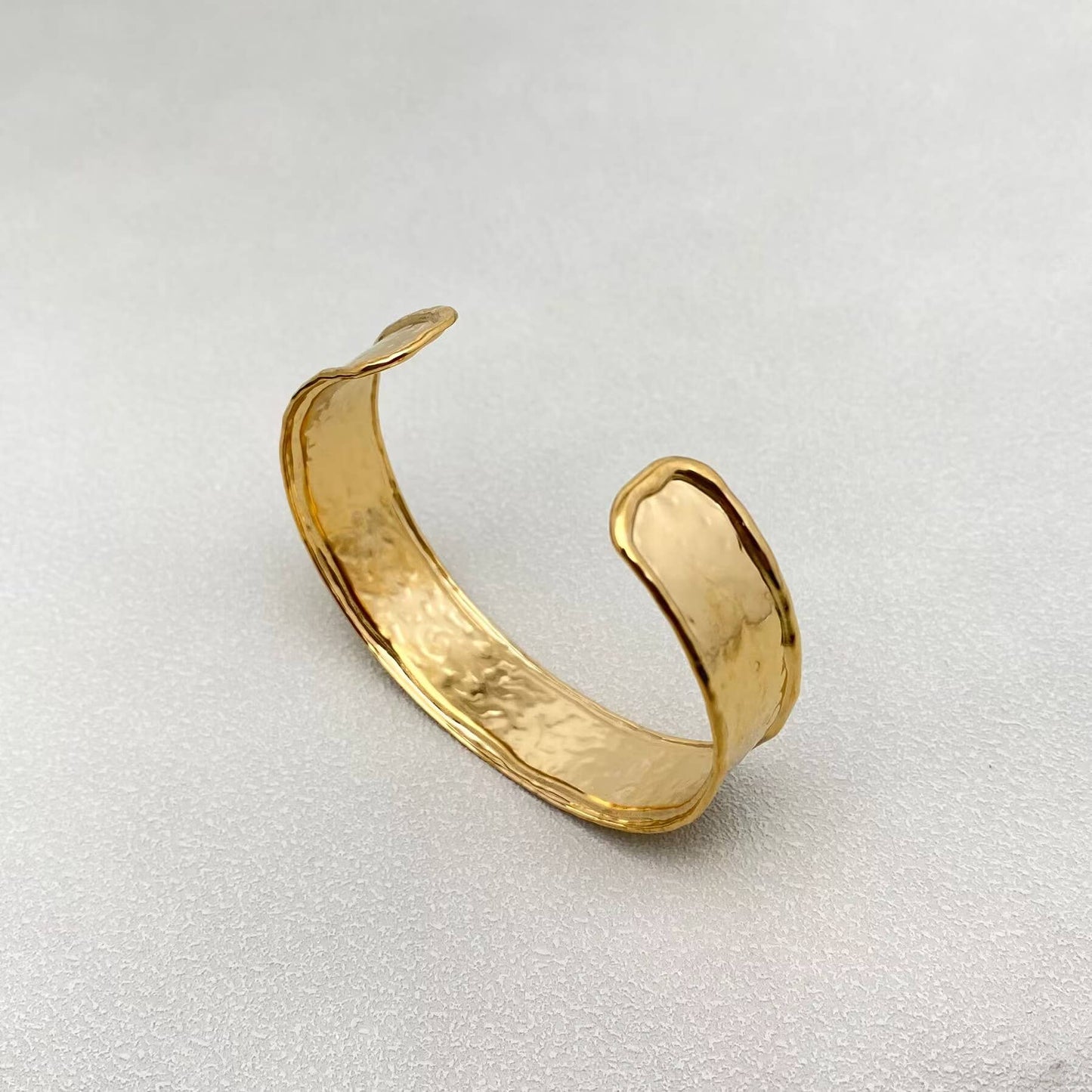 Hammered 18K Gold Plated Cuff