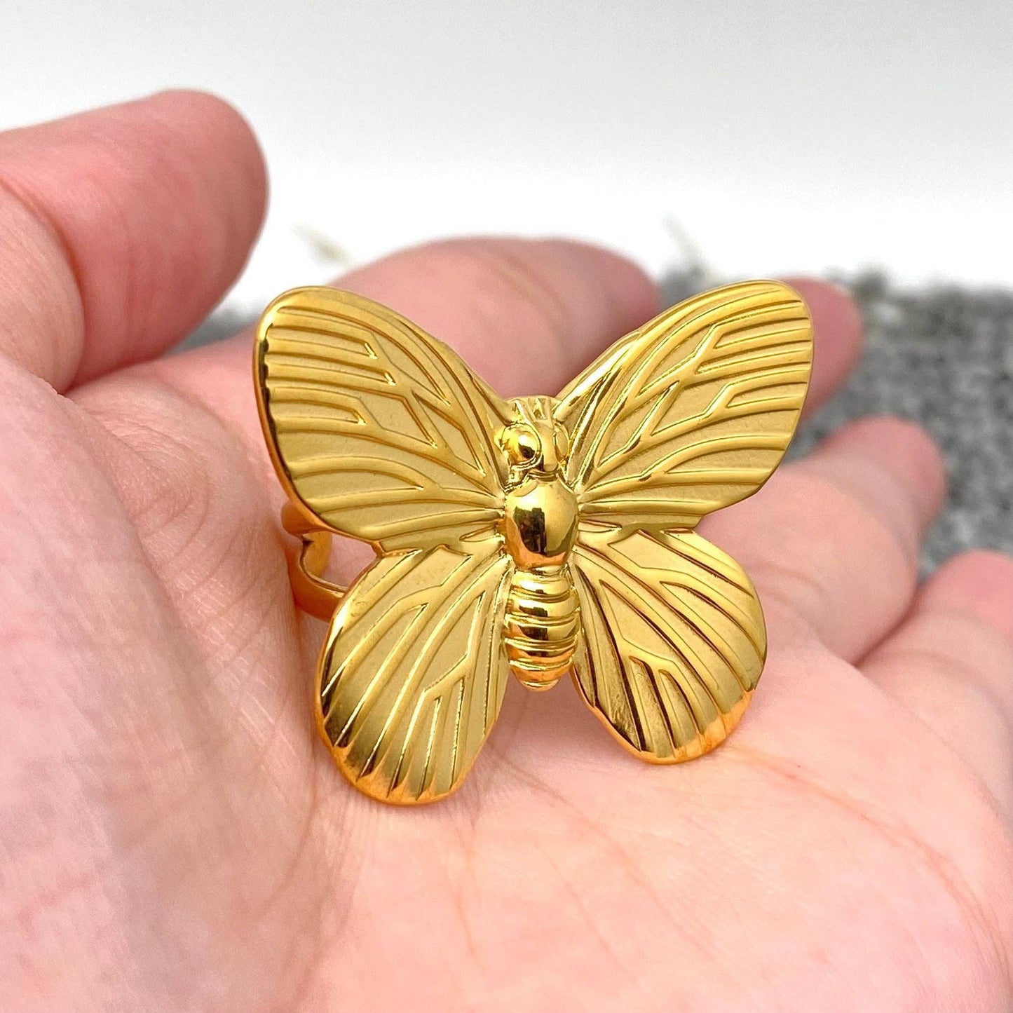 Large Butterfly Ring