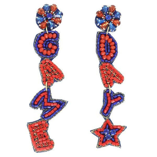 Game Day Beaded Earrings
