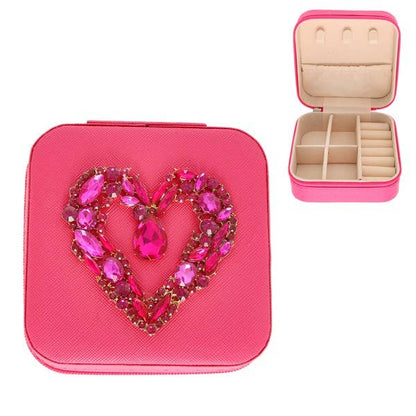 Heart Embellished Jewelry Box