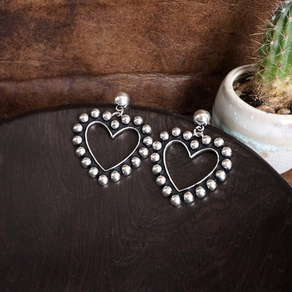 Western Heart Drop Earrings