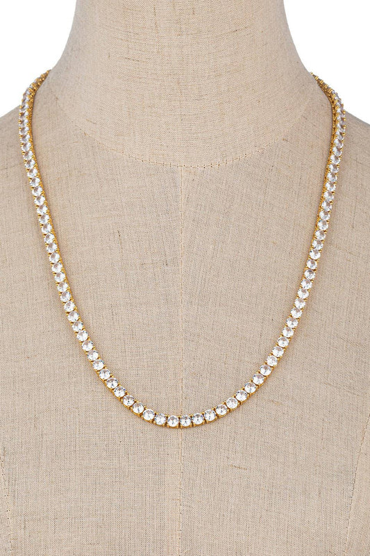 24" Drop CZ Tennis Necklace