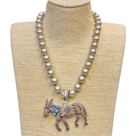Donkey Pendant Necklace