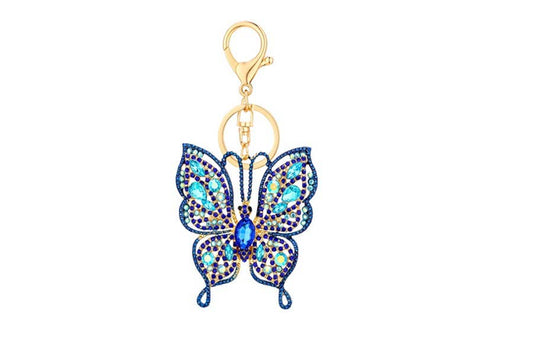 Rhinestone Butterfly Key Chain