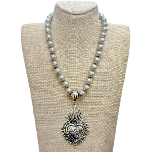 Sacred Heart Pendant Necklace