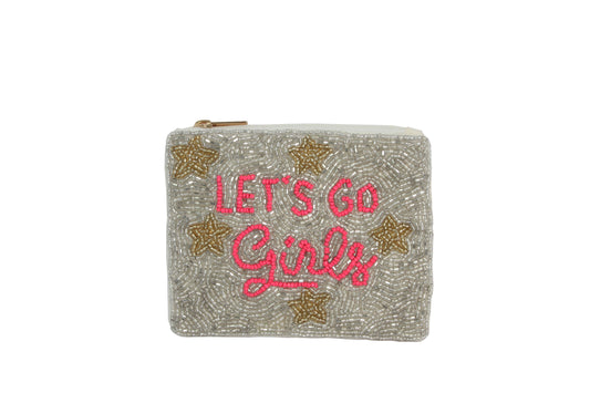 Lets Go Girl Beaded Coin Purse