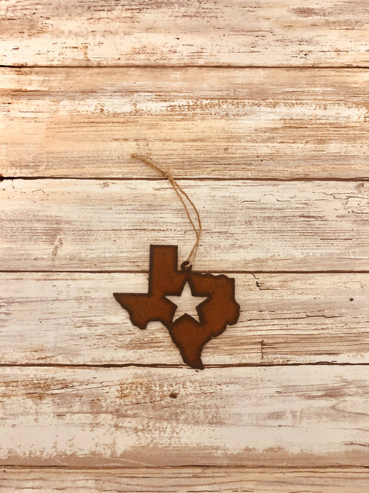 Texas State with Star Ornament