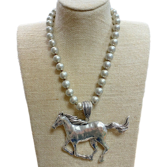 Running Horse Pendant Necklace