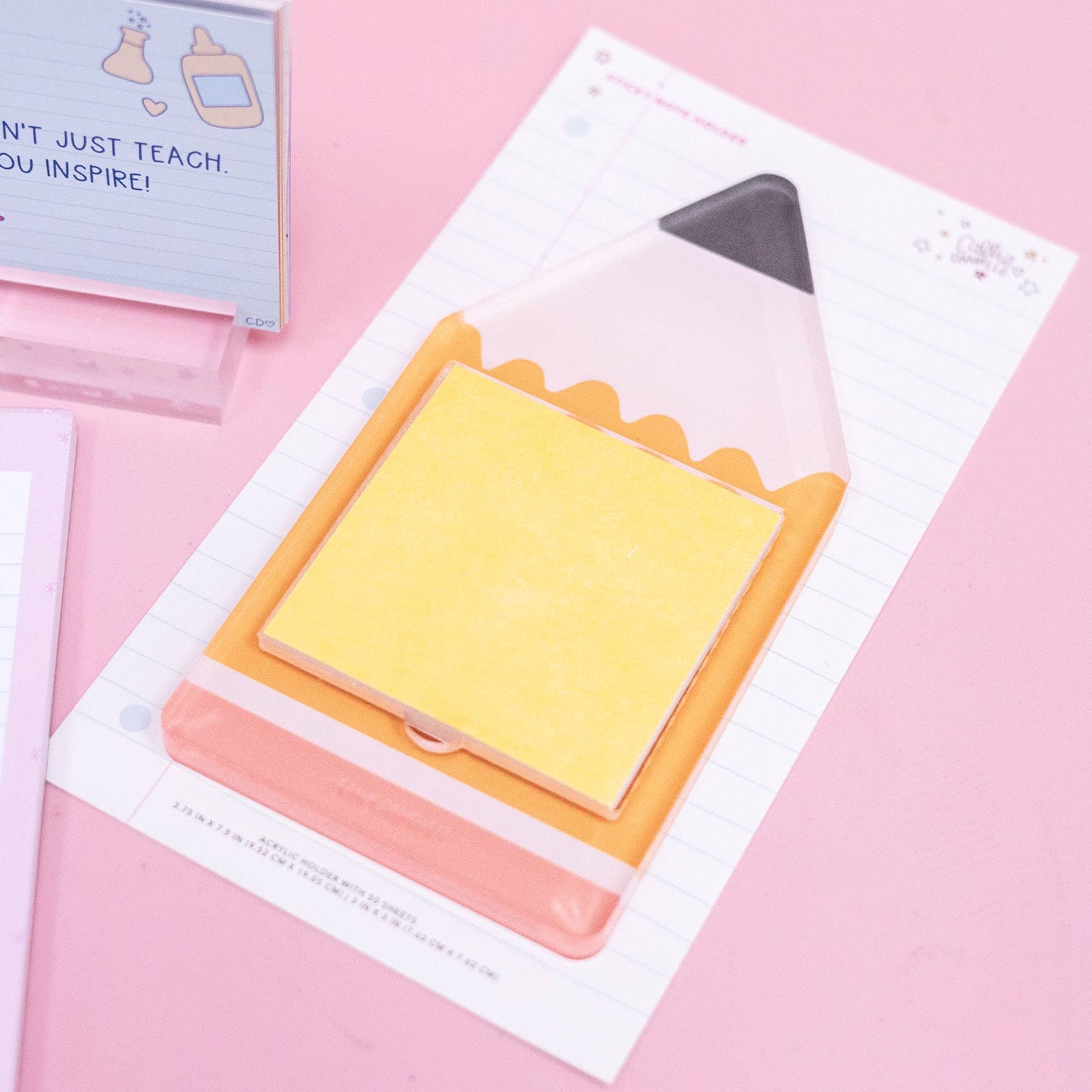 Pencil Sticky Note Holder Gift Set