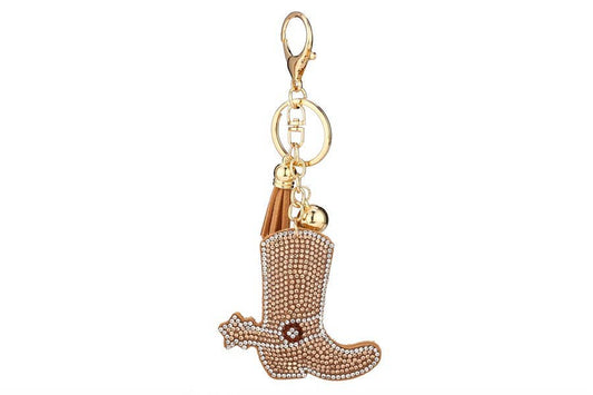 Cowboy Boot Rhinestone Key Chain 