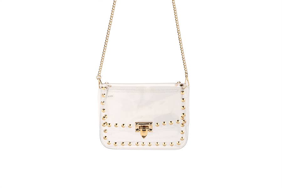 Clear Studded Handbag