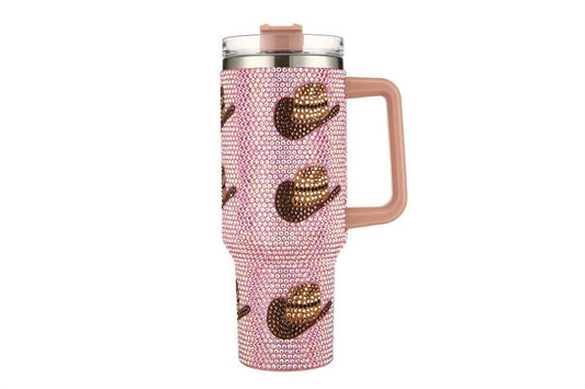 Cowboy Hat Rhinestone Cup