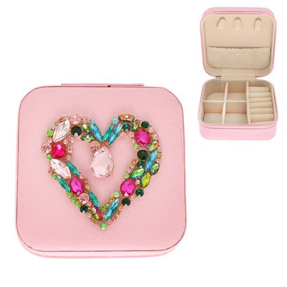 Heart Embellished Jewelry Box