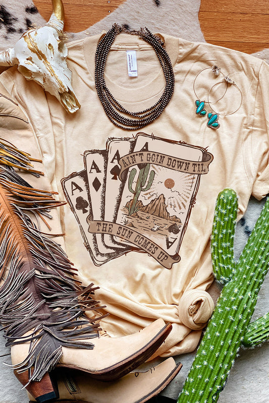 Western Poker Cards T-Shirt