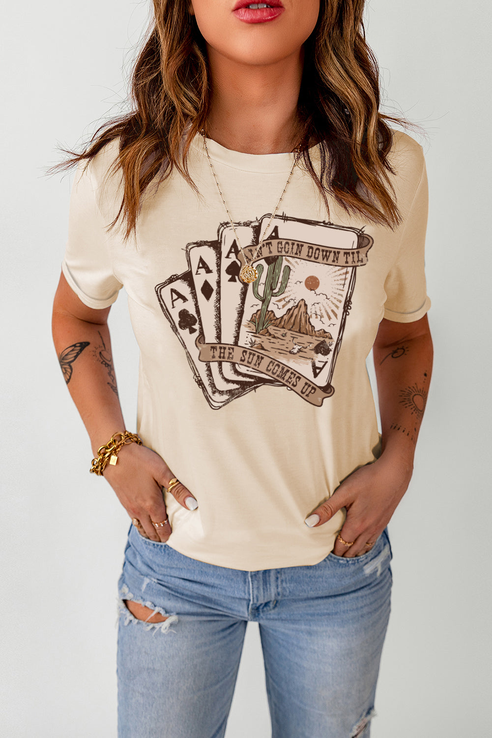 Western Poker Cards T-Shirt