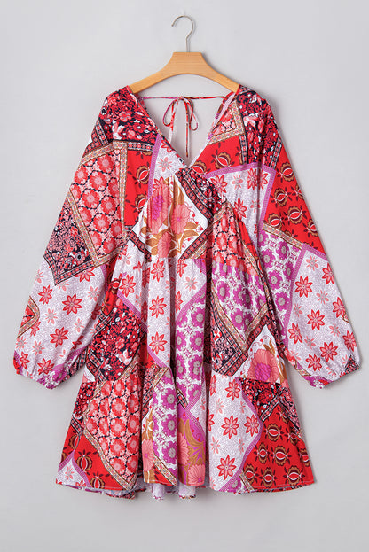 Mixed Floral Patchwork Dress
