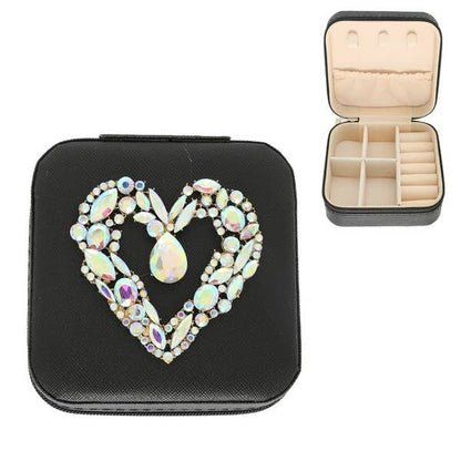 Heart Embellished Jewelry Box