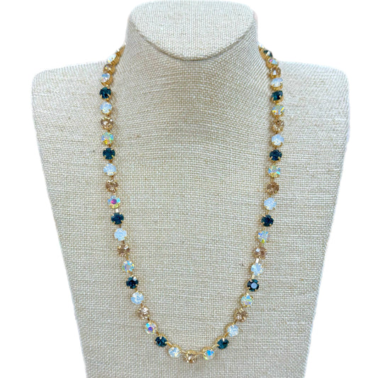 Multi-Color Neutral Crystal Necklace