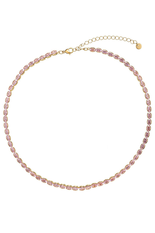 Emma Pink CZ Necklace
