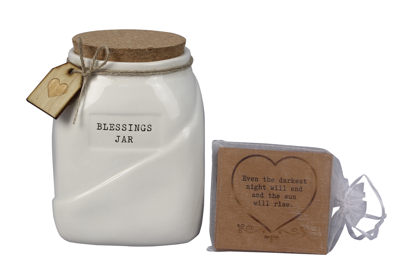 Ceramic Blessing Jar W/ Cards