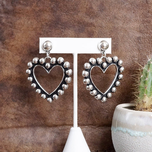 Western Heart Drop Earrings