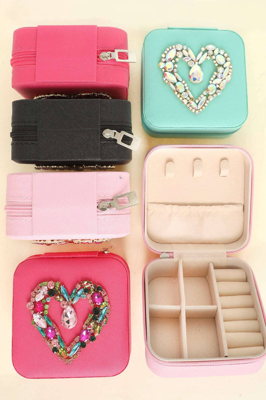 Heart Embellished Jewelry Box